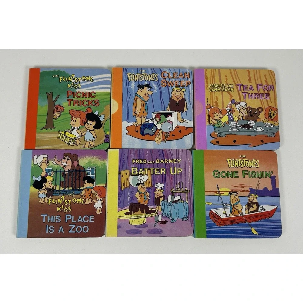 Flintstones Mini Hard Cover Book Lot of 6 1988 Hanna-Barbera Collection